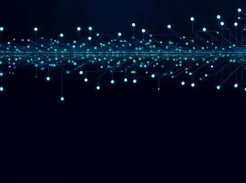 Abstract computer data characters, big data, and internet technology concepts Stock Photos