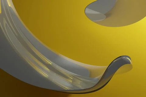 Abstract computer generated 3D distorted shape Stock Illustration