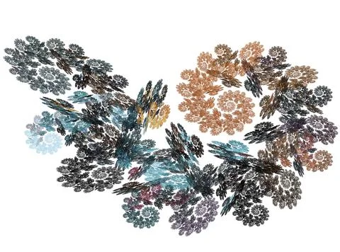 An abstract computer generated fractal, 3d render Stock Illustration