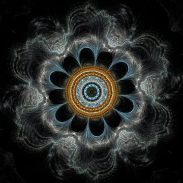 Abstract Computer generated Fractal design. A fractal is a never-ending pattern. Stock Illustration