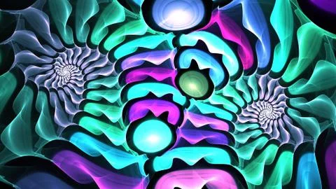 Abstract Computer generated Fractal design. A fractal is a never-ending pattern. Stock Illustration