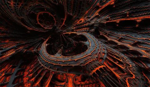 Abstract Computer generated Fractal design. 3D Illustration of a Beautiful in 스톡 일러스트