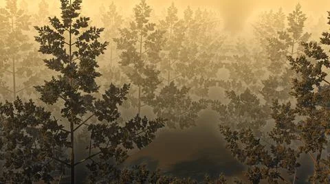 Abstract Computer generated Fractal design. 3D Illustration of a Beautiful in Stock Illustration