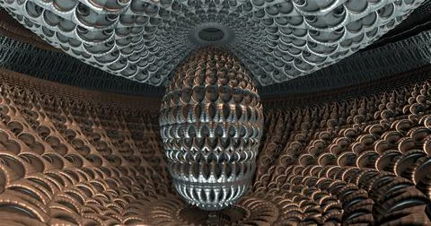 Abstract Computer generated Fractal design. 3D Illustration of a Beautiful in Stock Illustration