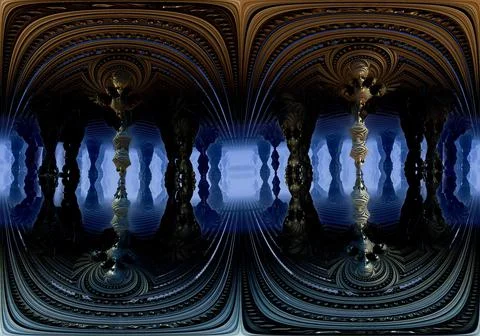 Abstract Computer generated Fractal design. 3D Illustration of a Beautiful in Stock Illustration