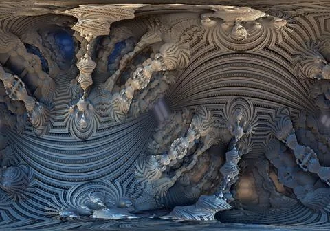 Abstract Computer generated Fractal design. 3D Illustration of a Beautiful in 스톡 일러스트
