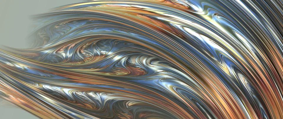 Abstract Computer generated Fractal design. 3D Illustration of a Beautiful in Stock Illustration