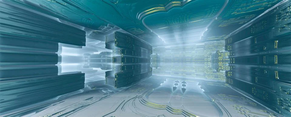 Abstract Computer generated Fractal design. 3D Aliens Illustration of a Beaut Stock Illustration