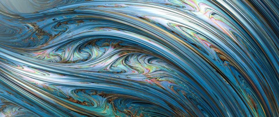 Abstract Computer generated Fractal design. 3D Aliens Illustration of a Beaut Stock Illustration