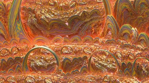 Abstract Computer generated Fractal design. 3D Aliens Illustration of a Beaut 스톡 일러스트