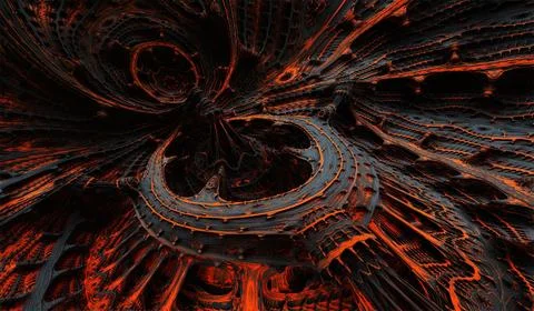 Abstract Computer generated Fractal design. 3D Illustration of a Beautiful .. イラスト素材