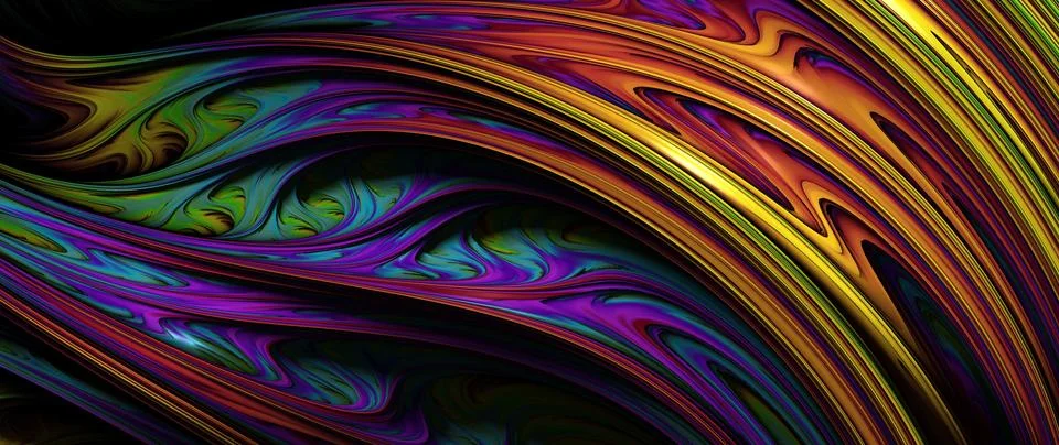 Abstract Computer generated Fractal design. 3D Illustration of a Beautiful .. イラスト素材