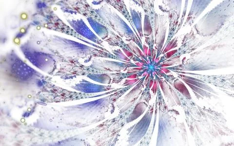 Abstract computer generated fractal flower design. Digital artwork for tablet Ilustración de archivo