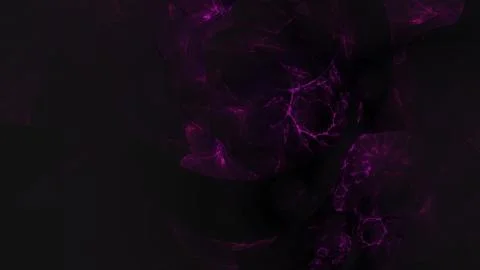 Abstract  computer generated fractal. Violet pink color on dark background Stock Illustration