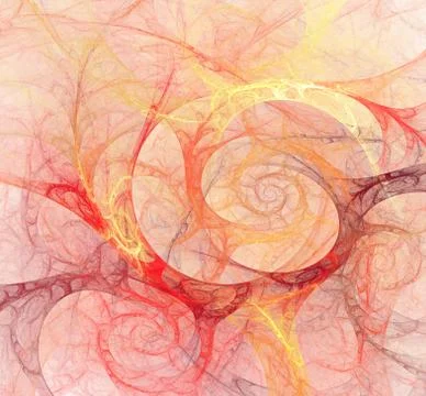 An abstract computer generated modern fractal design on dark background. Abst Stock Illustration