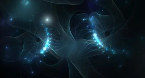 An abstract computer generated modern spiral fractal element. Spiral digital Stock Illustration