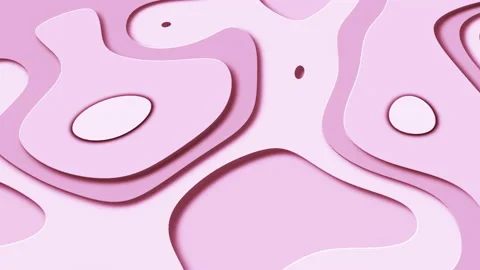 Abstract computer generated motion geometric wave shapes in paper cut style. Stock Footage 163621999