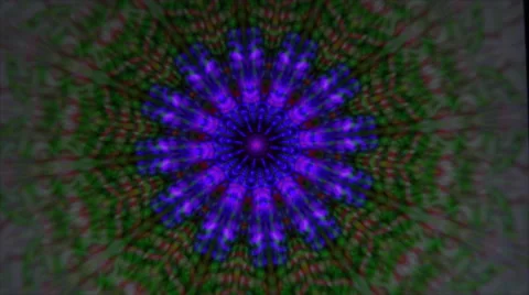 Abstract Computer Generated Visualization Kaleidoscope Effect Stock Footage 48391237
