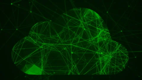 Abstract computer graphics background, online cloud technology Stock Footage 244928996
