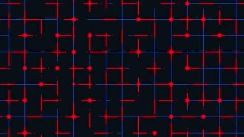 Abstract Computer Grid Background. Seamless Loop Generated Animation 스톡 동영상 138453181