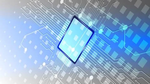 Abstract computer microprocessor circuit board vector background. EPS 10. Stock Illustration