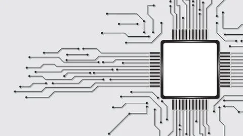 Abstract computer microprocessor circuit board vector background. EPS 10. Stock Illustration