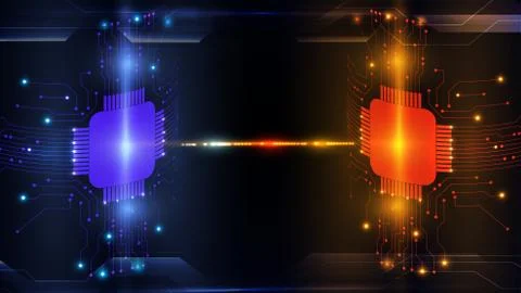 Abstract computer microprocessor circuit board background. Stock Illustration