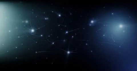 Abstract computer network or social network background with glowing nodes Stock Photos