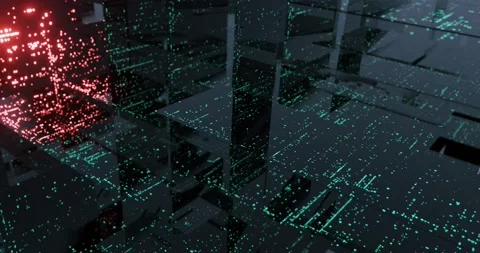 Abstract Computer programming motion graphic. 스톡 동영상 140691609