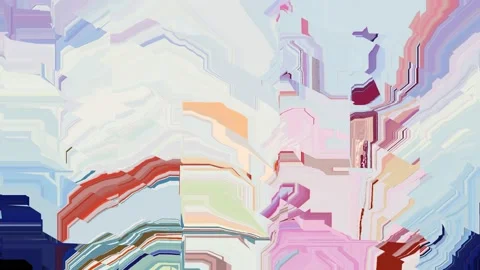 Abstract computer screen motions with visible pixel, glitch effect, looping Stock Footage 118431105