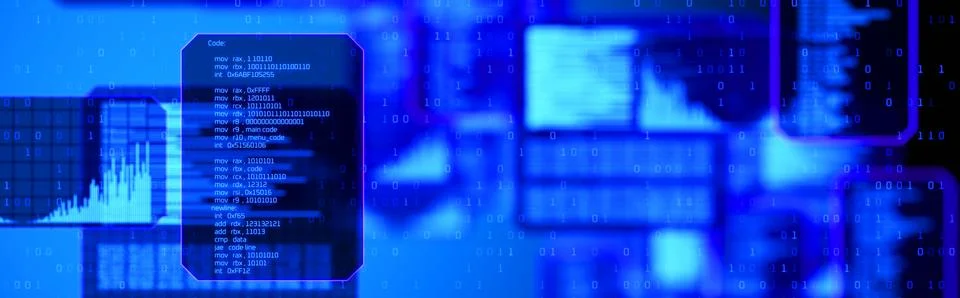 Abstract computer script code. Software developer code. Software developer .. Stock Illustration