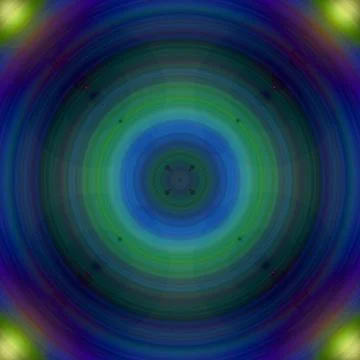Abstract Concentric Circle Light Effect with Vibrant Neon Spectrum Illustration