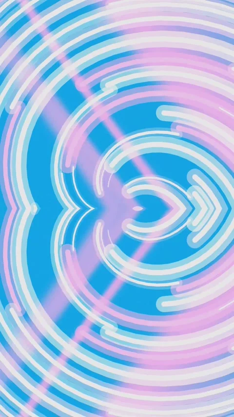 Abstract Concentric Circle Motion Graphics Background - Pink and Blue Vidéo 334638203