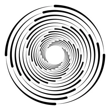 Abstract Concentric Circle Pattern with Segmented Rings Stock Illustration
