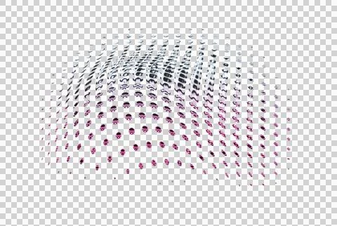 Abstract with concentric circles and geometric lines in purple pink and white Stock Illustration