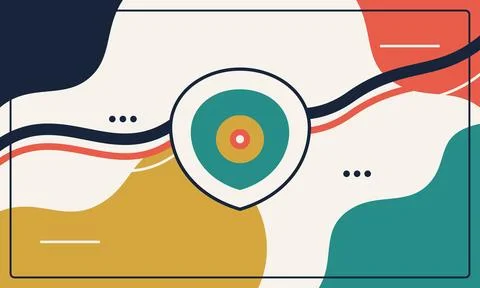 Abstract concentric circles and organic shapes form a dynamic vector backgrou Illustrazione stock