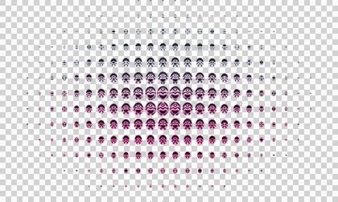 Abstract with concentric circles and radial lines in purple and white Stock Illustration