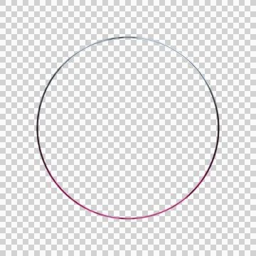 Abstract of concentric circles and a square with gradient colors transparent Stock Illustration