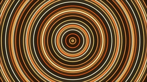 Abstract Concentric Circles Animation in Orange and Yellow 库存影片 318736520