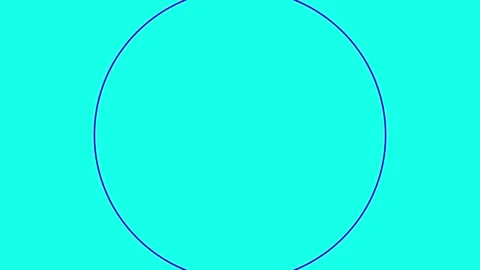 Abstract Concentric Circles Background, Blue and Teal Geometric Pattern Stock Footage 333472206