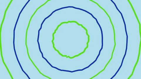 Abstract concentric circles in blue and green colors 스톡 일러스트