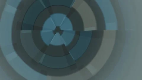 Abstract concentric circles expand into a vibrant, evolving design Video stock 325773053