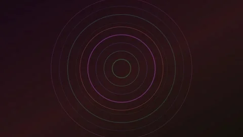 Abstract concentric circles expanding and contracting on a dark gradient ba.. Stock Footage 340537608