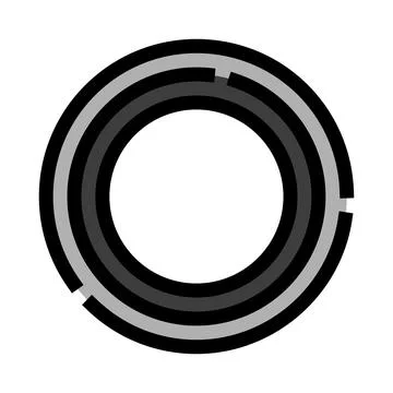 Abstract concentric circles forming a labyrinth path イラスト素材