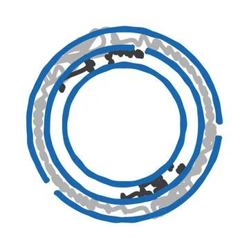 Abstract concentric circles forming a modern visual concept Ilustración de archivo
