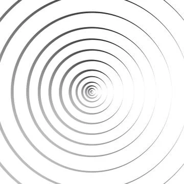 Abstract concentric circles geometric line background - Vector illustration Stock Illustration