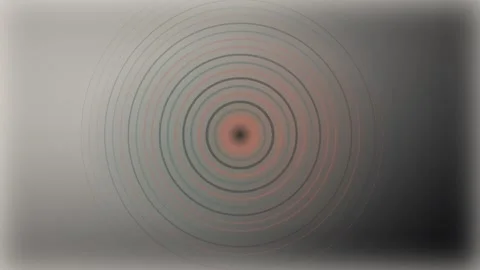 Abstract Concentric Circles with Glitch Effect Stock Footage 340596829