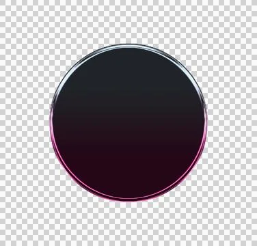 Abstract concentric circles gradient dark purple pink neon glow transparent Stock Illustration