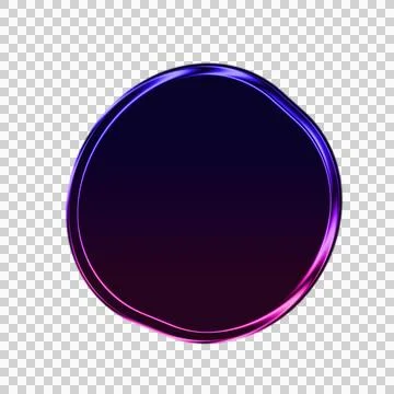 Abstract concentric circles with gradient purple and pink neon glow on black イラスト素材