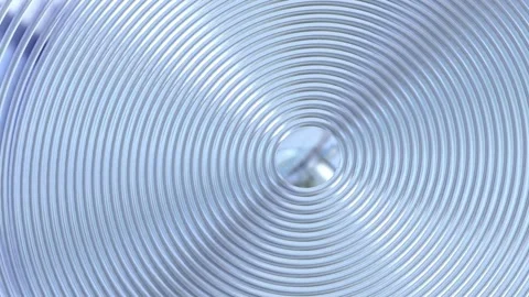 Abstract concentric circles of light blue metallic sheen. Stock Footage 299251915